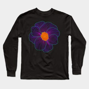 Big Glowing Flower Long Sleeve T-Shirt